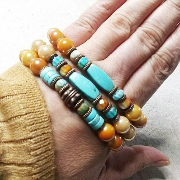 7" Single Stack Bracelet! Bohemian Boho SouthWestern Coastal Cowgirl Style - Picture 7 of 7